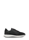 HUGO BOSS BLACK BOSS BLACK LEATHER AND FABRIC SNEAKERS