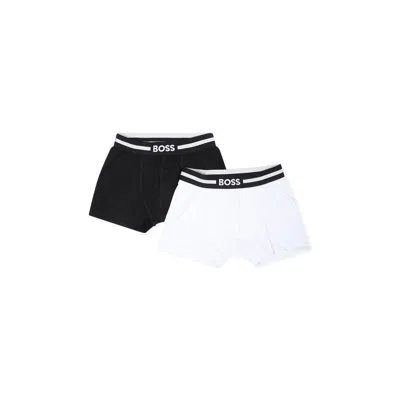 Hugo Boss Kids' Black Boxer For Boy With Logo