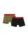 Hugo Boss Logo-waistband Boxer Set (set Of Two) In Black