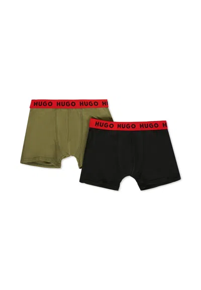 HUGO BOSS BLACK BOXER SET FOR BOY WITH LOGO