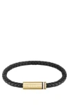 Hugo Boss Black Braided-leather Cuff With Magnetic Logo Closure Men's Jewellery In Assorted-pre-pack