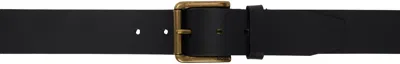 Hugo Boss Black Branded Pin Buckle Belt In 002-black