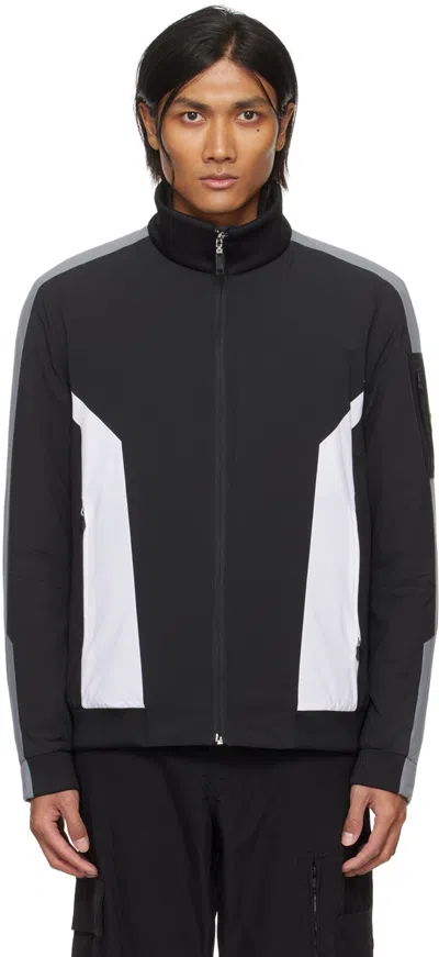 Hugo Boss Black Branded Sleeve Pocket Jacket In Black 001