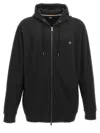 Hugo Boss Logo-detail Zip-up Hoodie In Black