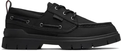 Hugo Boss Black Canvas Boat Derbys In 001-black