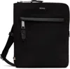 Hugo Boss Black Canvas Messenger Bag In 001-black