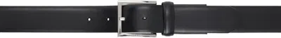 Hugo Boss Black Concealed Elasticized Leather Belt In 001-black
