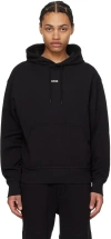 Hugo Boss Dapo Logo-print Drawstring Hoodie In 001-black