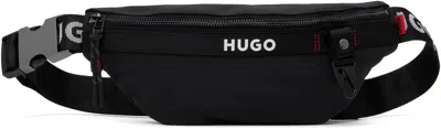 Hugo Boss Black Contrast Logo Belt Bag In 001-black