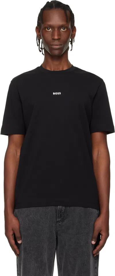 Hugo Boss Black Contrast Logo Stretch-cotton T-shirt