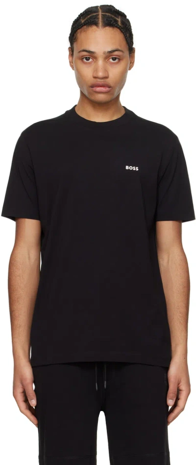 Hugo Boss Black Contrast T-shirt In 004-black