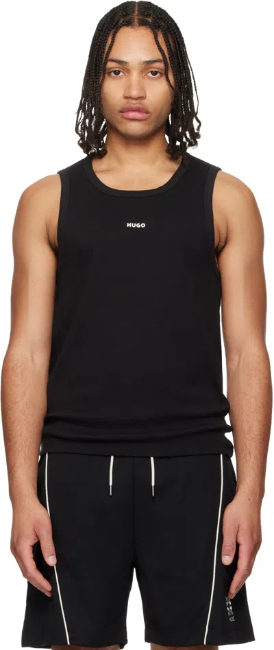 Hugo Boss Black Contrast-logo Slim-fit Stretch Cotton Tank Top