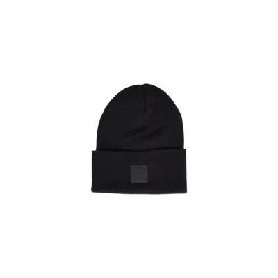 Hugo Boss Logo-patch Beanie Hat In Gold