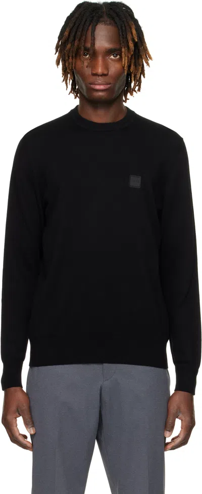 HUGO BOSS BLACK COTTON-CASHMERE REGULAR-FIT SWEATER