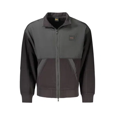 Hugo Boss Black Cotton Men Jacket In Gray