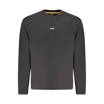 Hugo Boss Black Cotton Men Sweater In Gray