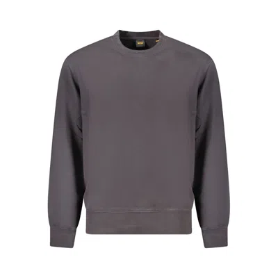 Hugo Boss Black Cotton Men Sweater In Gray