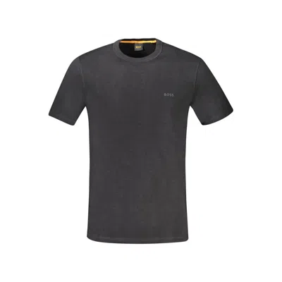 Hugo Boss Black Cotton Men T-shirt