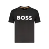 Hugo Boss Cotton-jersey T-shirt With Curved-logo Print