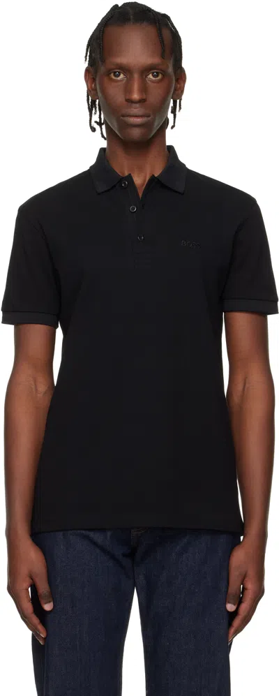 Hugo Boss Navy Blue Logo Polos