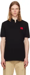 Hugo Boss Polo Shirt With Logo Patch In Black