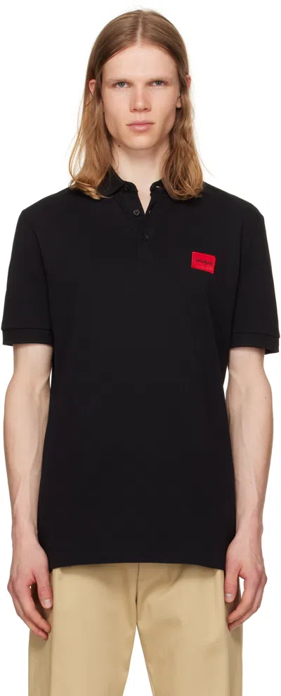 Hugo Boss Black Cotton-piqué Slim-fit Logo Label Polo