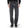 Hugo Boss Black Cotton Relaxed Fit Jeans In Black