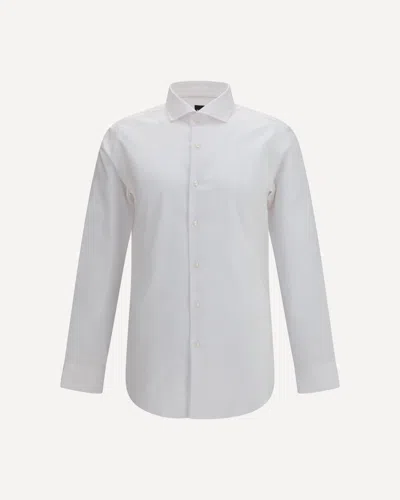 Hugo Boss Black Cotton Shirt In White