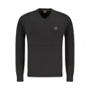 Hugo Boss Black Cotton Sweater In Black