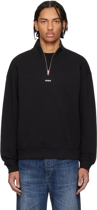 Hugo Boss Black Cotton Terry Logo-print Sweatshirt