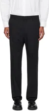 Hugo Boss Black Creased Trousers In 001-black