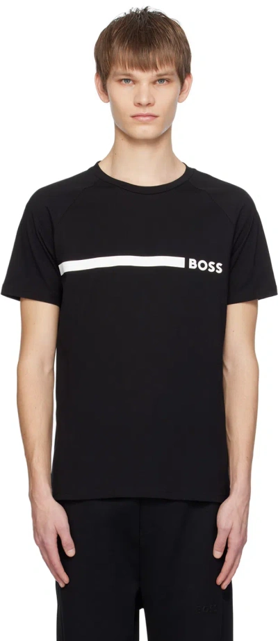 Hugo Boss Black Crewneck T-shirt In 001-black