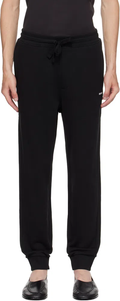 Hugo Boss Black Cuffed Logo Print Sweatpants