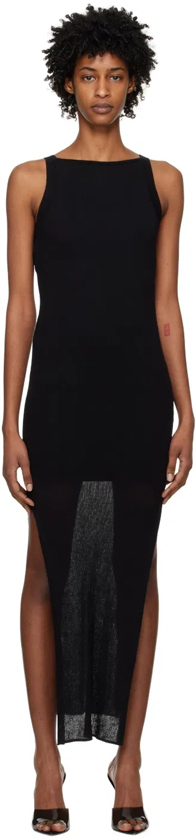 Hugo Boss Black Cutout Maxi Dress In 1 Black