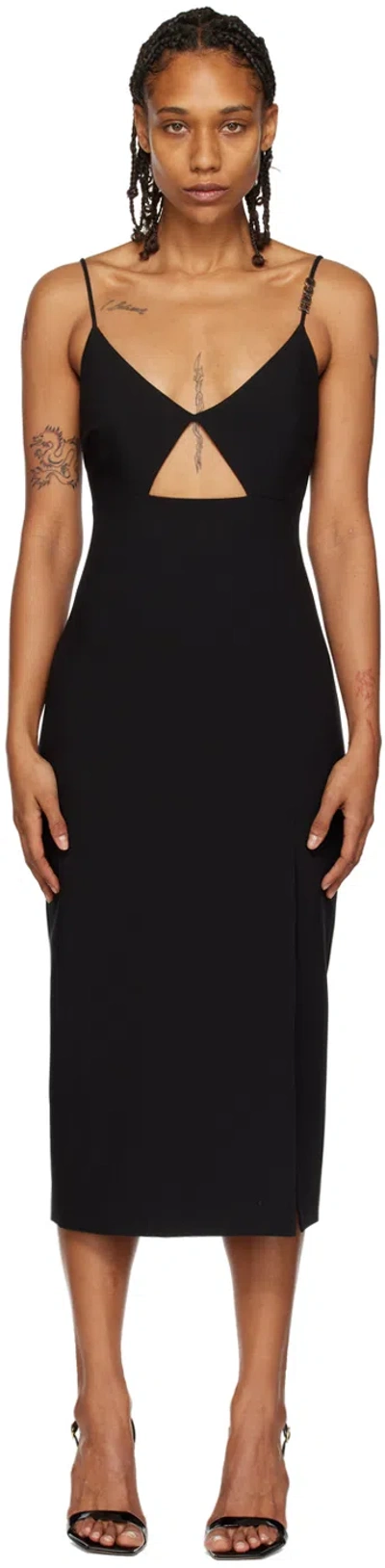 Hugo Boss Black Cutout Midi Dress In 1 Black