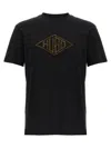 Hugo Boss Cotton-jersey T-shirt With Geometric Logo Embroidery In Black