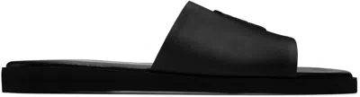 Hugo Boss Black Double B Monogram Faux-leather Slides