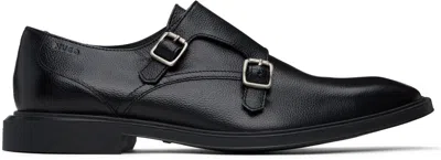 Hugo Boss Black Double Monkstraps In 001-black
