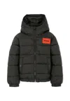 Hugo Boss Black Down Jacket For Boy With Logo In Black