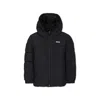 Hugo Boss Black Down Jacket For Boy With Logo In Black
