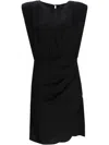 Hugo Boss Black Draped Dress In Black