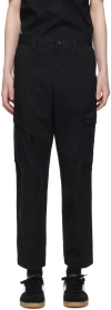 Hugo Boss Black Drawstring Cargo Pants In 001-black