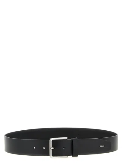 Hugo Boss Black Drazen-boss-tip Solid Belt In Neutral