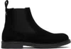 Hugo Boss Black Elasticated Panels Chelsea Boots In Black