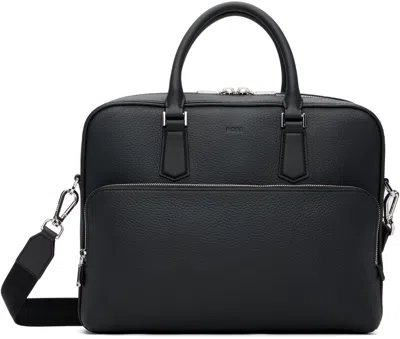 Hugo Boss Black Embossed Logo Document Briefcase