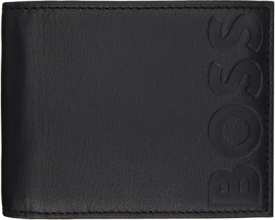 Hugo Boss Black Embossed Logo Wallet In 001-black