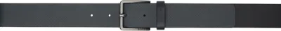 Hugo Boss Black Embossed Structure Belt In 001-black