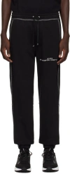 Hugo Boss Black Embroidered Sweatpants In Black 001