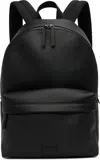 Hugo Boss Black Faux-leather Logo Backpack In Black