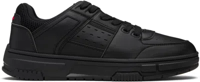 Hugo Boss Black Faux-leather Mesh Trims Sneakers